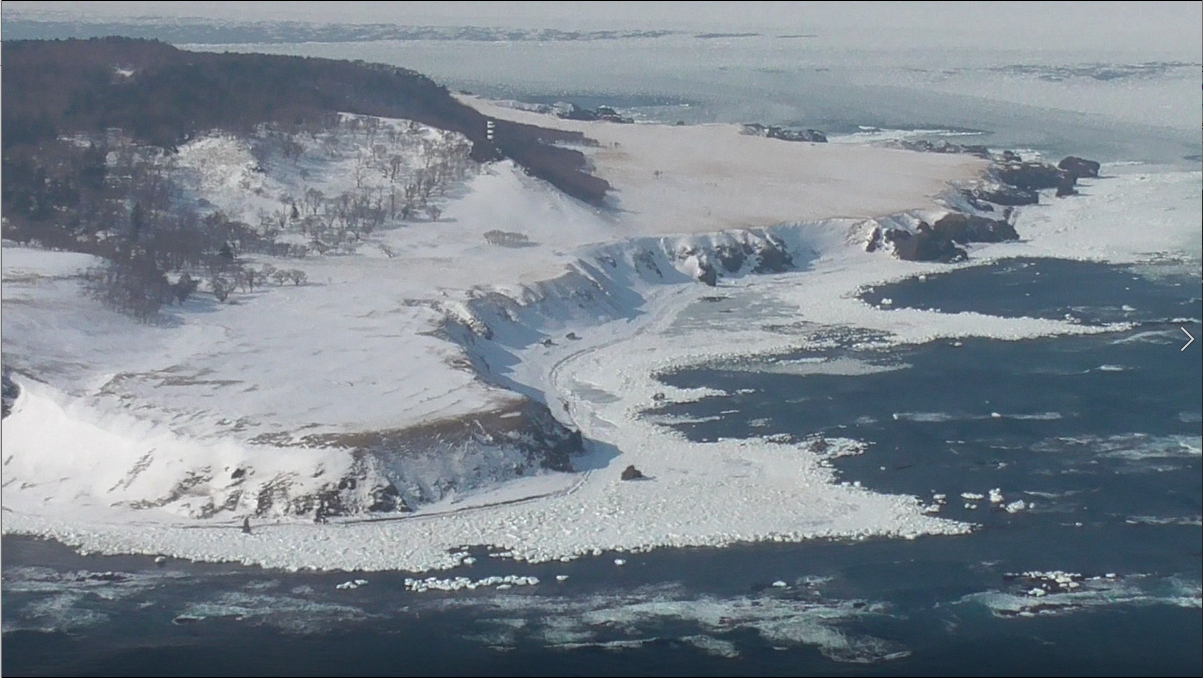 知床岬付近の流氷１