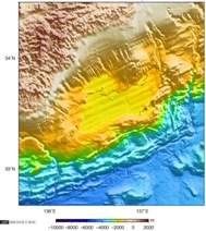 海底地形図(平面図)のイメージ