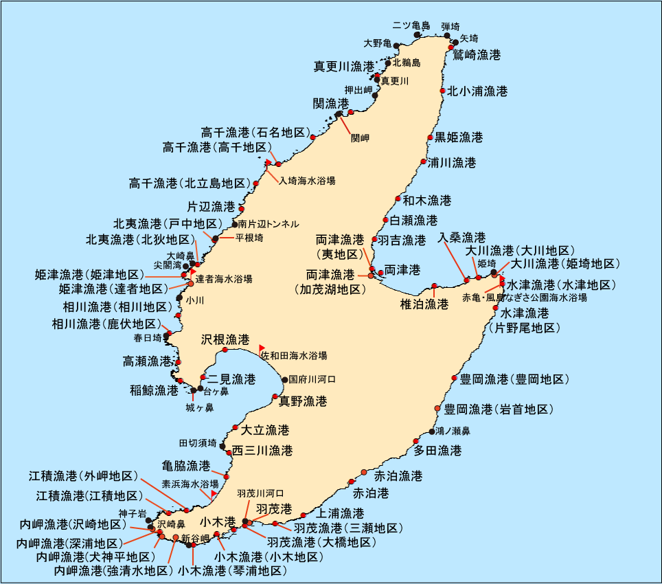 佐渡島拡大位置図