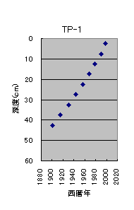 TP-1の堆積年代図