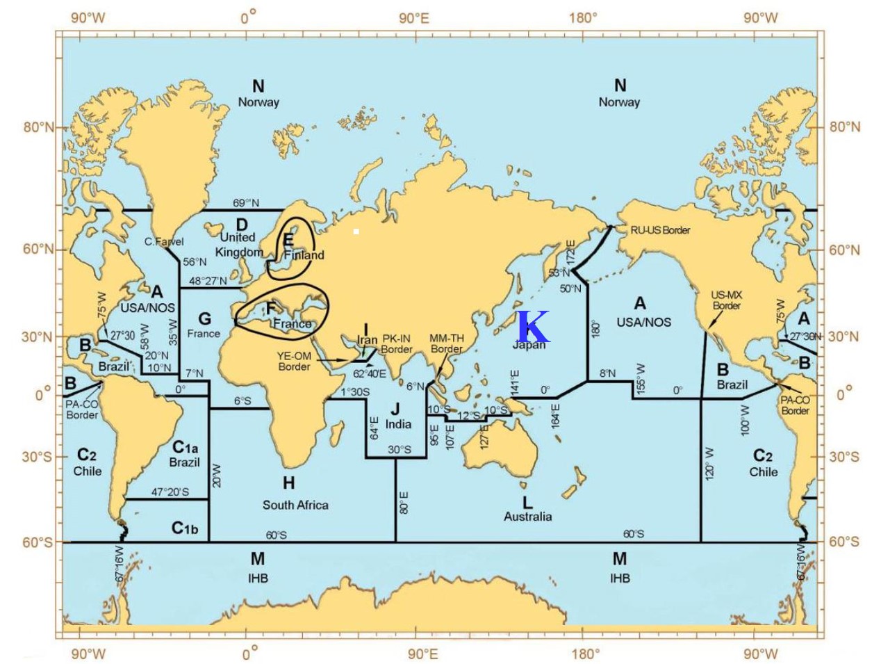 INT海図 K区域